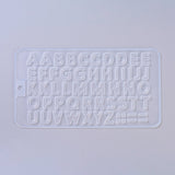 Silicone Molds, Resin Casting Molds, For UV Resin, Epoxy Resin Jewelry Making, Alphabet, Letter A~Z, White, 114x210x4mm