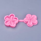 Food Grade Silicone Molds, Fondant Molds, For DIY Cake Decoration, Chocolate, Candy, UV Resin & Epoxy Resin Jewelry Making, Plum Blossom, Deep Pink, 68x61x17mm