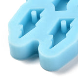 Cross & Lightning Pendant Silicone Molds, Resin Casting Molds, For UV Resin, Epoxy Resin Jewelry Making, Dark Cyan, 46x35.5x7mm