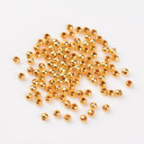 Golden Round Iron Spacer Beads, Metal Findings Accessories for DIY Crafting, Metal Findings for Jewelry Making Supplies, about 3.2mm in diameter, 3mm thick, Hole: 1.2mm, 500pc/Set