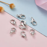 Platinum Plated Alloy Lobster Claw Clasps, Parrot Trigger Clasps for DIY Metal Jewelry, Cadmium Free & Nickel Free & Lead Free, Size: about 12mm long, hole: 1.2mm, 100pc/Set