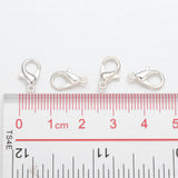 Silver Color Plated Alloy Lobster Claw Clasps, Parrot Trigger Clasps for DIY Metal Jewelry, Cadmium Free & Lead Free, Size: about 6mm wide, 12mm long, hole: 1.2mm, 100pcs/Set