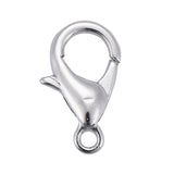 Zinc Alloy Lobster Claw Clasps, Parrot Trigger Clasps, Cadmium Free & Lead Free, Platinum, 12x6mm, Hole: 1.2mm, 100pcs/Set