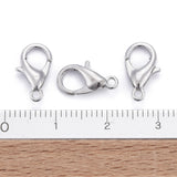 Zinc Alloy Lobster Claw Clasps, Parrot Trigger Clasps, Cadmium Free & Lead Free, Platinum, 12x6mm, Hole: 1.2mm, 100pcs/Set