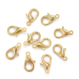 Zinc Alloy Jewelry Findings Golden Lobster Claw Clasps, Parrot Trigger Clasps, Cadmium Free & Lead Free, 14x8mm, Hole: 1.5mm, 100pc/Set