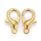 Zinc Alloy Jewelry Findings Golden Lobster Claw Clasps, Parrot Trigger Clasps, Cadmium Free & Lead Free, 14x8mm, Hole: 1.5mm, 100pc/Set