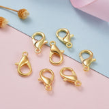 Zinc Alloy Jewelry Findings Golden Lobster Claw Clasps, Parrot Trigger Clasps, Cadmium Free & Lead Free, 14x8mm, Hole: 1.5mm, 100pc/Set