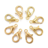 Zinc Alloy Jewelry Findings Golden Lobster Claw Clasps, Parrot Trigger Clasps, Cadmium Free & Lead Free, 14x8mm, Hole: 1.5mm, 100pc/Set