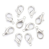 Zinc Alloy Lobster Claw Clasps, Parrot Trigger Clasps, Platinum, 16x8mm, Hole: 2mm, 100pc/Set