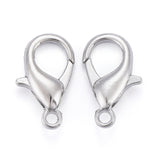 Zinc Alloy Lobster Claw Clasps, Parrot Trigger Clasps, Platinum, 16x8mm, Hole: 2mm, 100pc/Set