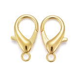 Zinc Alloy Lobster Claw Clasps, Parrot Trigger Clasps, Cadmium Free & Nickel Free & Lead Free, Golden, 21x12mm, Hole: 2mm, 20pc/Set