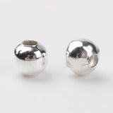 Iron Spacer Beads, Silver Color Plated, Round, 4mm, Hole: 1.5mm, about 529pcs/50g