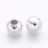 Iron Spacer Beads, Round, Silver Color Plated, 3mm diameter, hole: 1mm, about 435pcs/20g