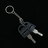 Iron Split Key Rings, with Chains and Peg Bails, Keychain Clasp Findings, Platinum, 20mm, 50pc/Set