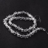 Teardrop, Glass Bead Strands, Clear, 6x4mm, Hole: 1.6mm, about 100pcs/strand, 15.3 inch