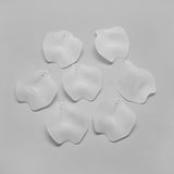 Transparent Acrylic Pendants, Frosted, Petal, Clear, 26x24x1mm, Hole: 1.5mm, 50pc/Set