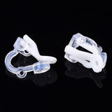 Plastic Clip-on Earring Findings, White, 14x9x13mm, 20pcs/Set