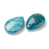 Natural Apatite Pendants, Teardrop, 24.5x17x6mm, Hole: 0.5mm