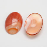 Natural Carnelian Cabochons, Oval, 25x18x7~10mm., 2pcs/Set