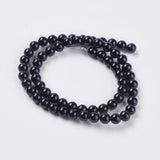 Natural Black Onyx Beads Strands, Dyed, Round, 6mm, Hole: 1mm, about 64pcs/strand, 15 inch