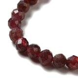 Natural Garnet Beads Strands, Faceted, Round, 3~3.5mm, Hole: 0.6mm, about 140pcs/strand, 15.35''(39cm)