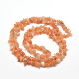 Natural Red Aventurine Chip Bead Strands, 5~8x5~8mm, Hole: 1mm, about 31.5 inch