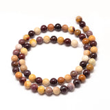 Natural Mookaite Round Bead Strands, 6mm, Hole: 1mm, about 61pcs/strand, 15 inch