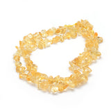 Natural Citrine Beads Strands, Grade A, Dyed & Heated, Chip, 5~8mm, Hole: 0.8mm, about 16 inch(40.6cm)