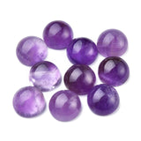 Natural Amethyst Cabochons, Half Round, Grade A, 10x4~5mm, 5pc/Set