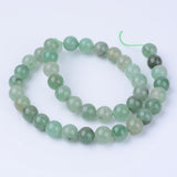 Natural Green Aventurine Beads Strands, Round, 6~6.5mm, Hole: 1mm, about 63pcs/strand, 15.5 inch