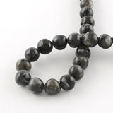 Natural Labradorite Round Bead Strands, 8mm, Hole: 1mm, about 45~47pcs/strand, 14.9 inch