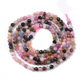 Natural Tourmaline Beads Strands, Faceted, Round, 2mm, Hole: 0.4mm, about 182~183pcs/strand, 15.55 inch(39.5cm)