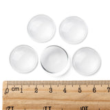 Transparent Glass Cabochons, Half Round/Dome, Clear, 20x5.5mm, 20pc/Set