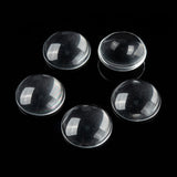 Transparent Glass Cabochons, Half Round/Dome, Clear, 20x5.5mm, 20pc/Set