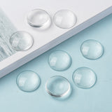 Transparent Glass Cabochons, Half Round/Dome, Clear, 20x5.5mm, 20pc/Set