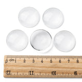 Transparent Glass Cabochons, Clear Dome Cabochon for Cameo Photo Pendant Jewelry Making, Clear, 24.5~25x5~7mm, 10pcs/Set