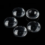 Transparent Glass Cabochons, Clear Dome Cabochon for Cameo Photo Pendant Jewelry Making, Clear, 24.5~25x5~7mm, 10pcs/Set