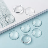 Transparent Glass Cabochons, Clear Dome Cabochon for Cameo Photo Pendant Jewelry Making, Clear, 24.5~25x5~7mm, 10pcs/Set