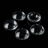 Transparent Glass Cabochons, Half Round/Dome, Clear, 30x7mm, 10pcs/Set