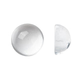 Transparent Half Round Glass Cabochons, Clear, 18~19x9.5~10.5mm, 10pc/Set