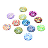 Glass Cabochons, For DIY Projects, Half Round/Dome, Mixed Color, 12x4mm, 20pc/Set