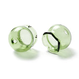 Glass Bead Cone for Wind Chimes Making, Campanula Medium L, Dark Sea Green, 15x16mm, Hole: 2.7mm, 2pc/Set