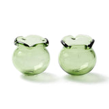 Glass Bead Cone for Wind Chimes Making, Campanula Medium L, Dark Sea Green, 15x16mm, Hole: 2.7mm, 2pc/Set