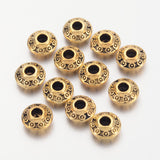 Tibetan Style Alloy Spacer Beads, Bicone, Antique Golden, Lead Free & Cadmium Free & Nickel Free, 6.5x3.5mm, Hole: 2mm, 100pc/Set