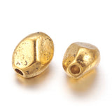 Tibetan Style Alloy Spacer Beads, Lead Free & Cadmium Free, Oval, Antique Golden, 6x5mm, Hole: 1mm, 50pc/Set