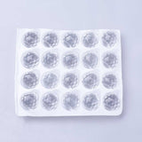 Clear Faceted Ball-Shaped Glass Pendants, Crystal Suncatcher, 20mm in diameter, 23mm thick, hole:2mm, 5pcs/Set