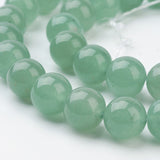 Natural Gemstone Beads Strands, Round, Green Aventurine, about 10mm in diameter, hole: 1mm, 39pcs/strand, 15.5 inch