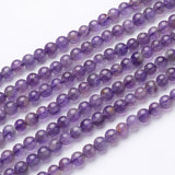 Amethyst Strands, Round, about 84~88pcs/strand, 15.3 inch, 4mm in diameter, hole: 0.8mm