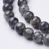 Natural Larvikite Beads Strands, Round, about 6mm, Hole: 0.8mm, about 59pcs/strand, 15 inch