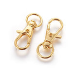 Alloy Swivel Lobster Claw Clasps, Swivel Snap Hook, Jewellery Making Supplies, Golden, 30.5x11x6mm, Hole: 5x9mm, 100pc/Set